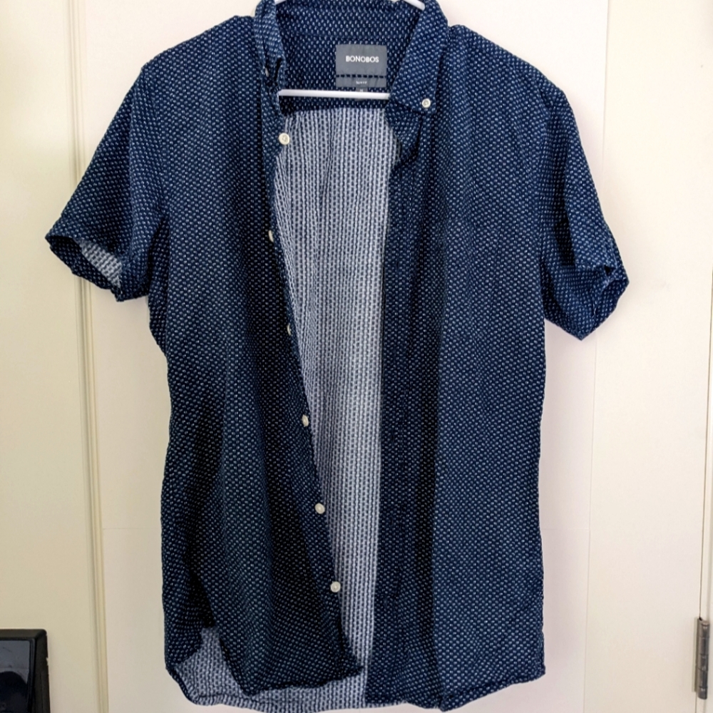 Bonobos Stretch Riviera Short Sleeve Shirt, Men's Medium